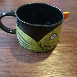 Anthropologie Mug Handpainted Bird Mug